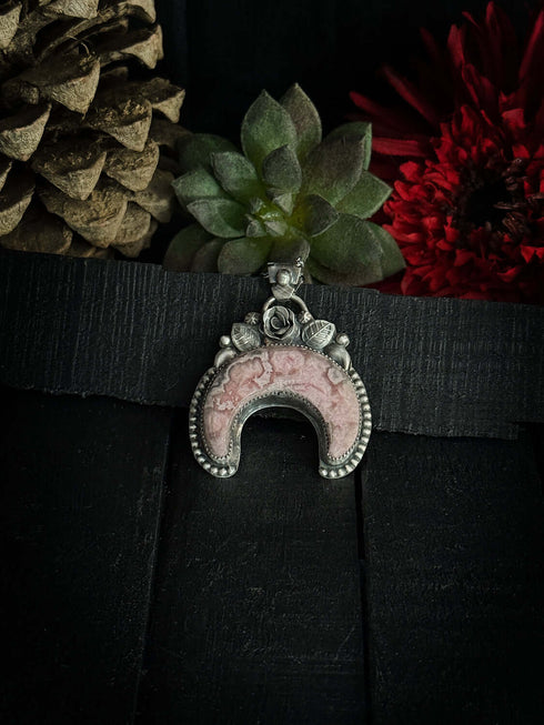 Colgante Luna Rodocrosita